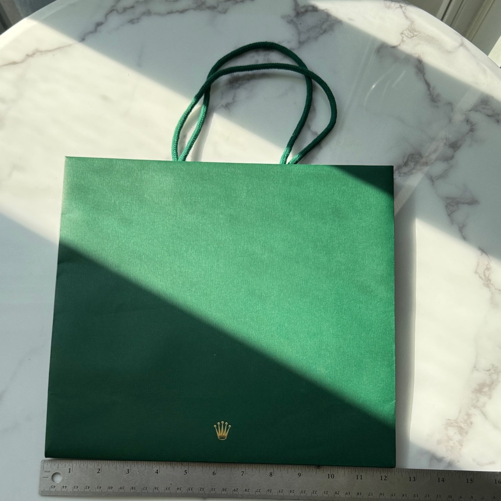 Rolex Chic Green Designer shopping Bag